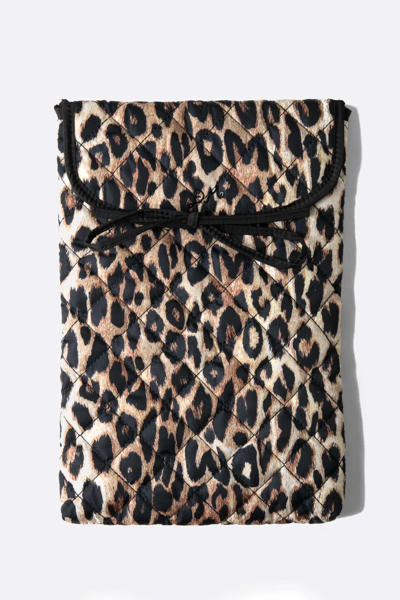 bow laptop bag - leopard
