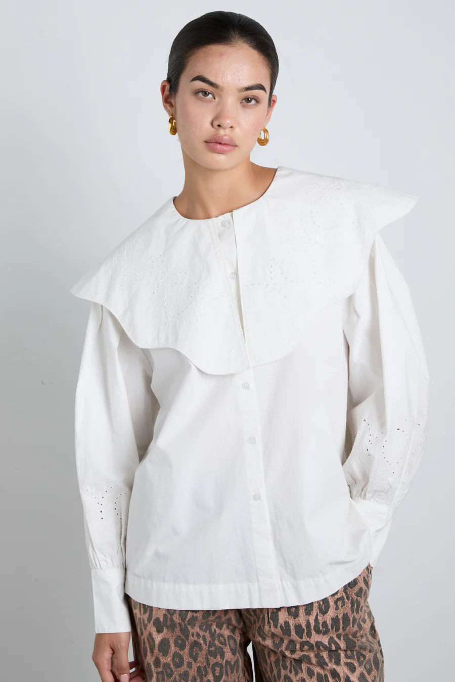 romeo embroidered blouse - white