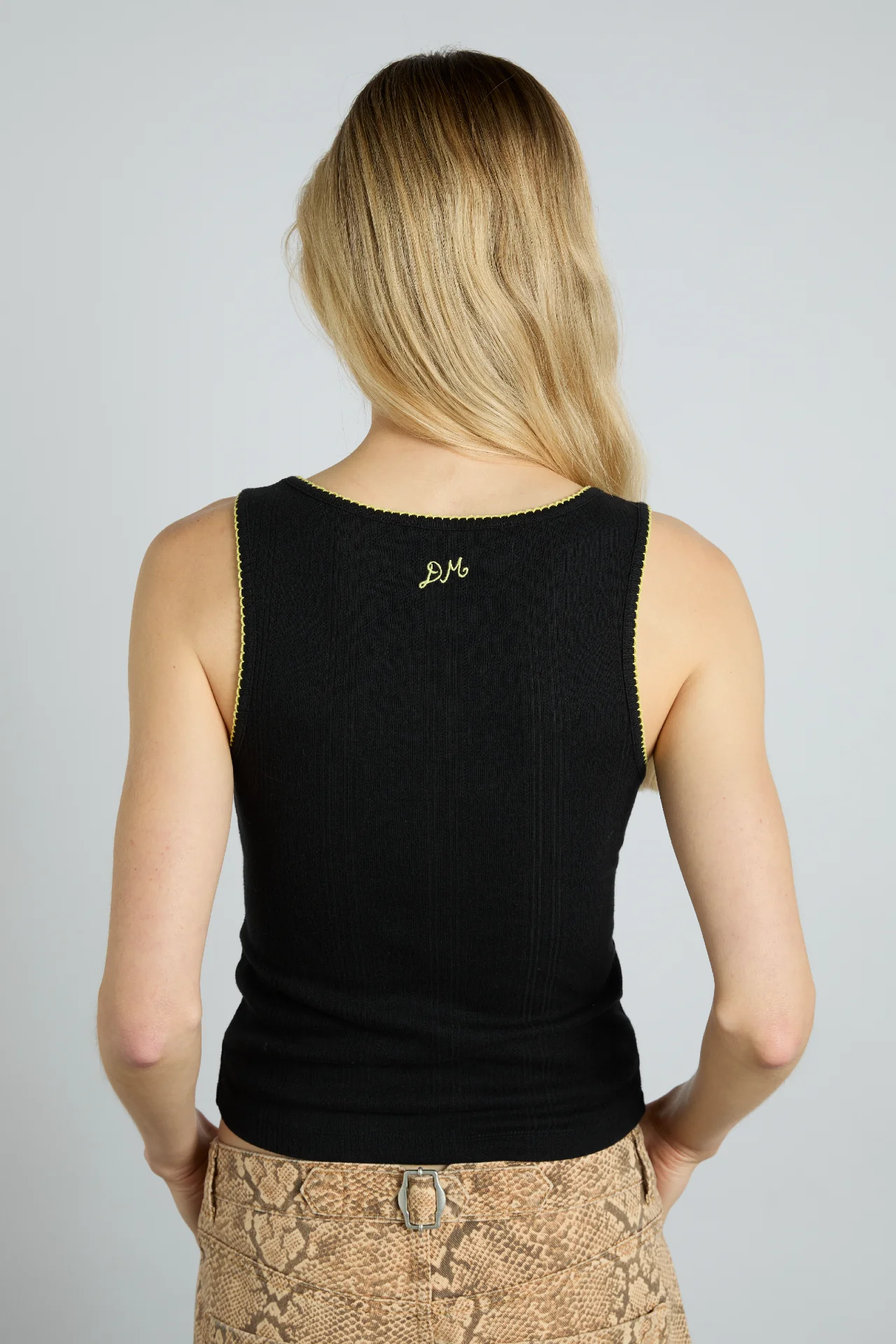 salome pointelle cami - black