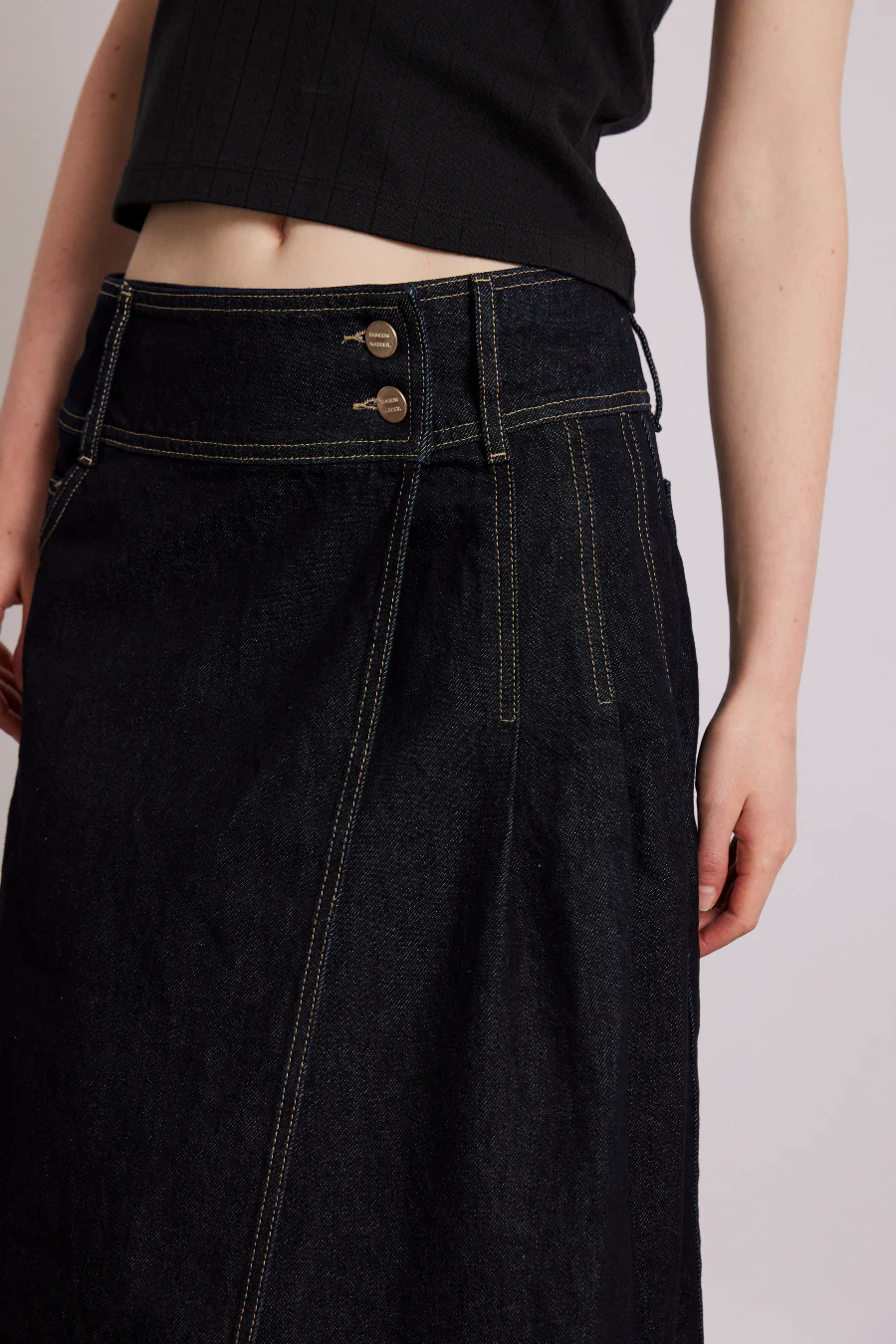 raye denim skirt - dark indigo