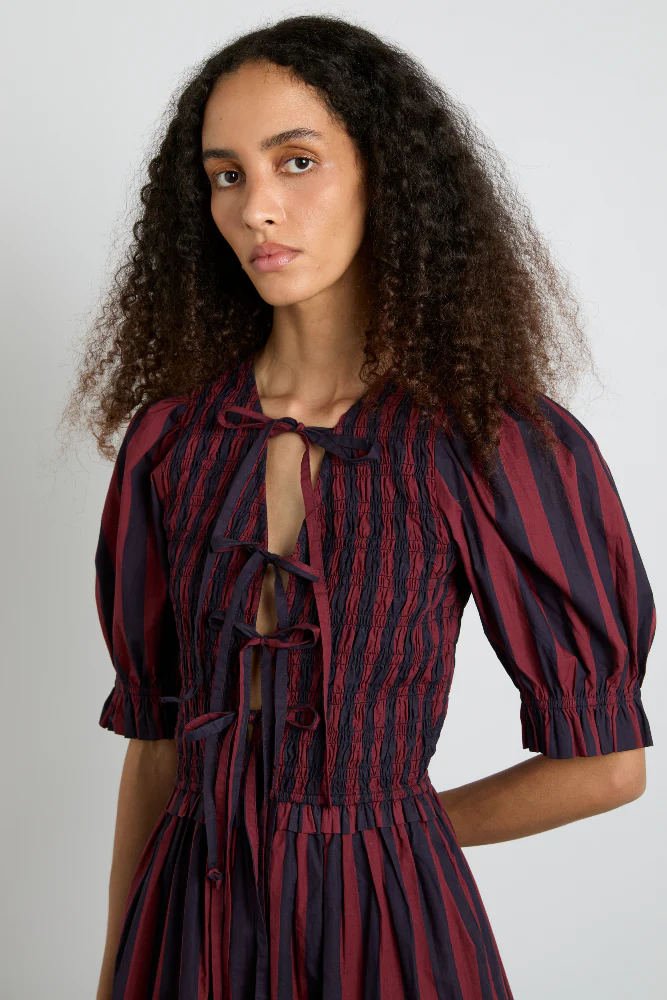 bluebelle midi dress - red/navy