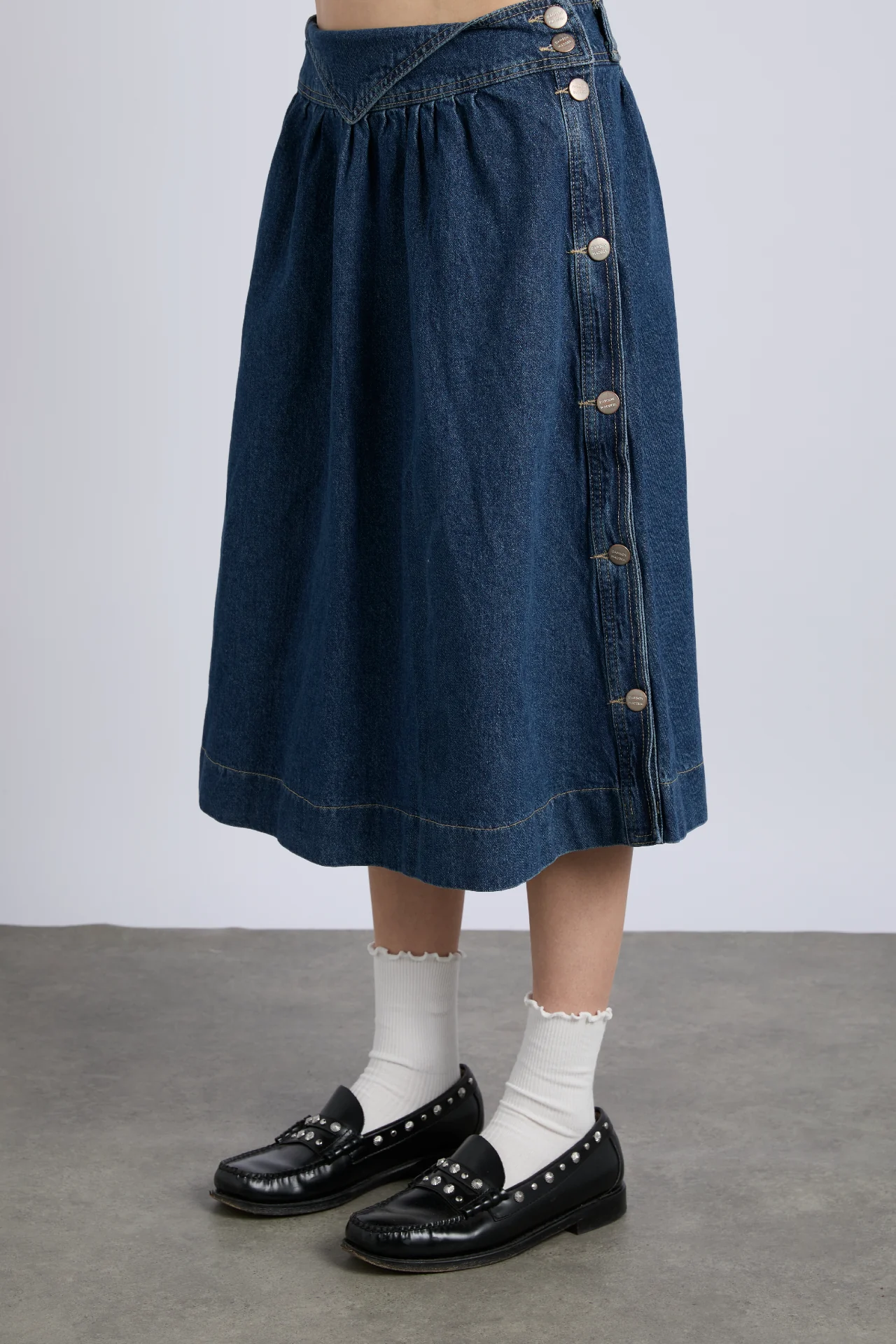 hollis midi skirt - dallas wash