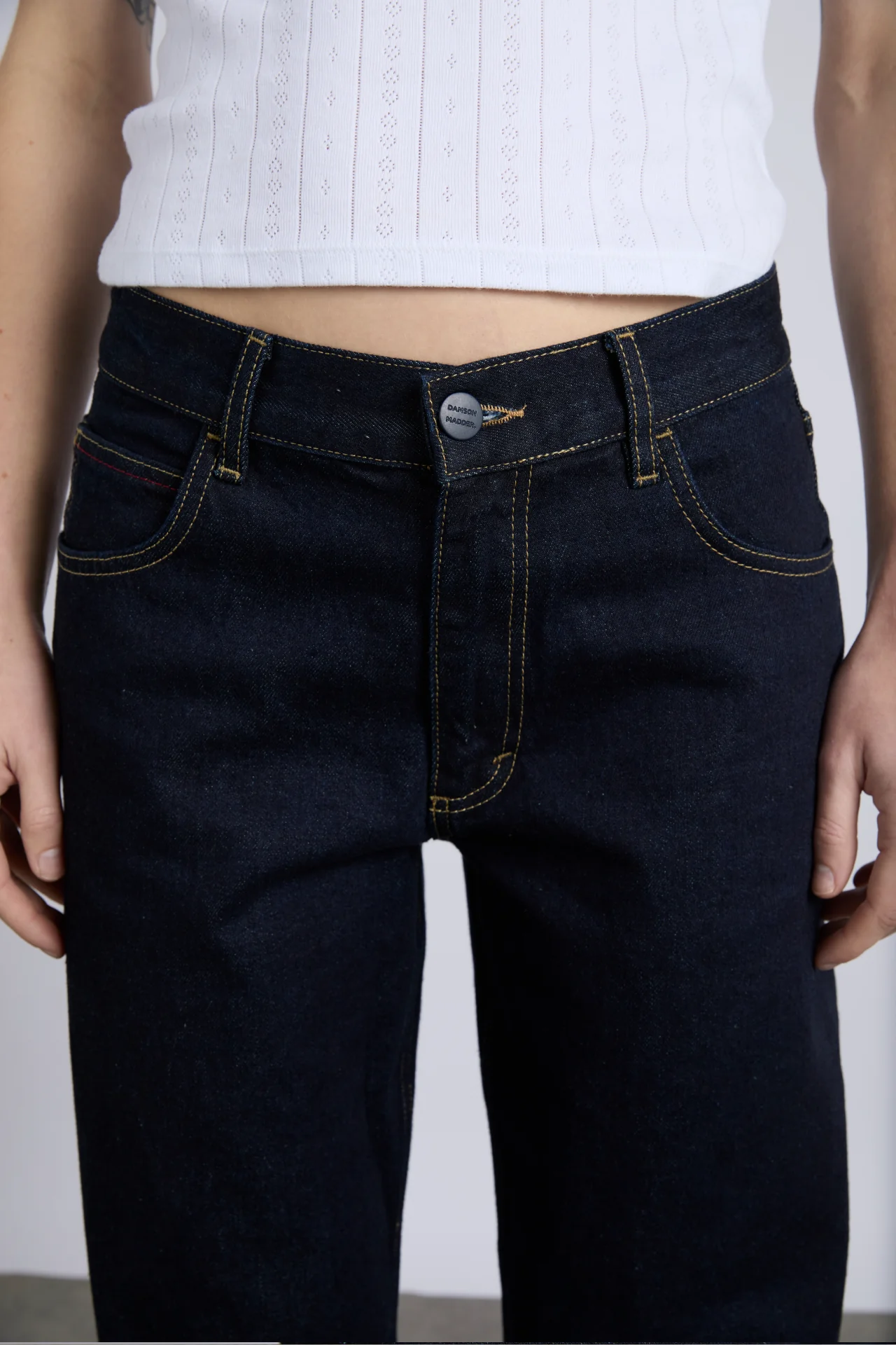 Italian selvedge sylvie jeans with turn up