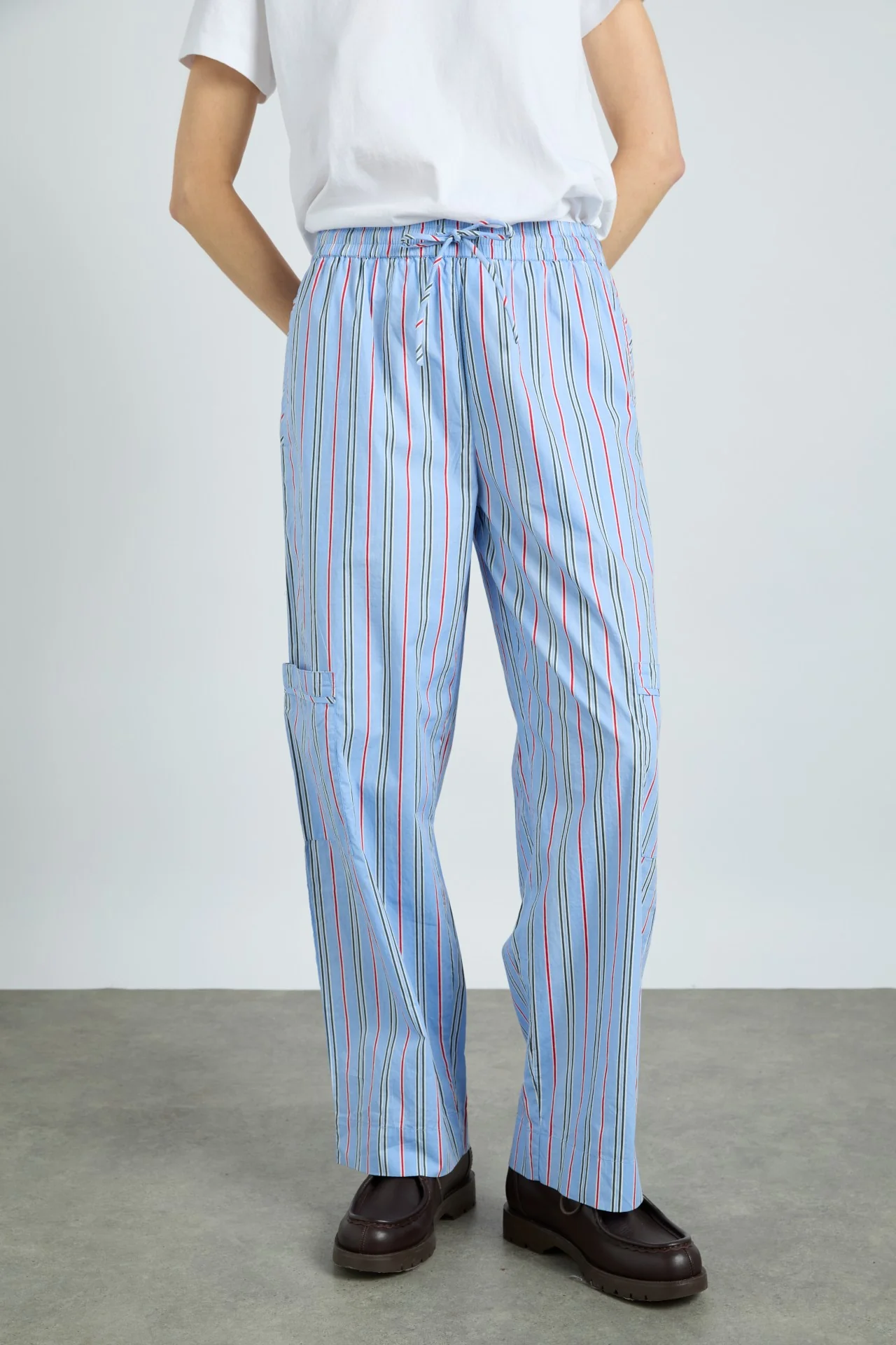 harrison with ties - bold blue stripe