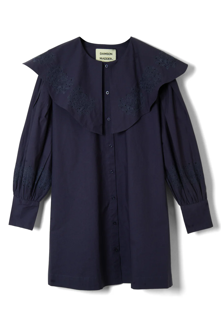 mimi mini dress - navy broderie