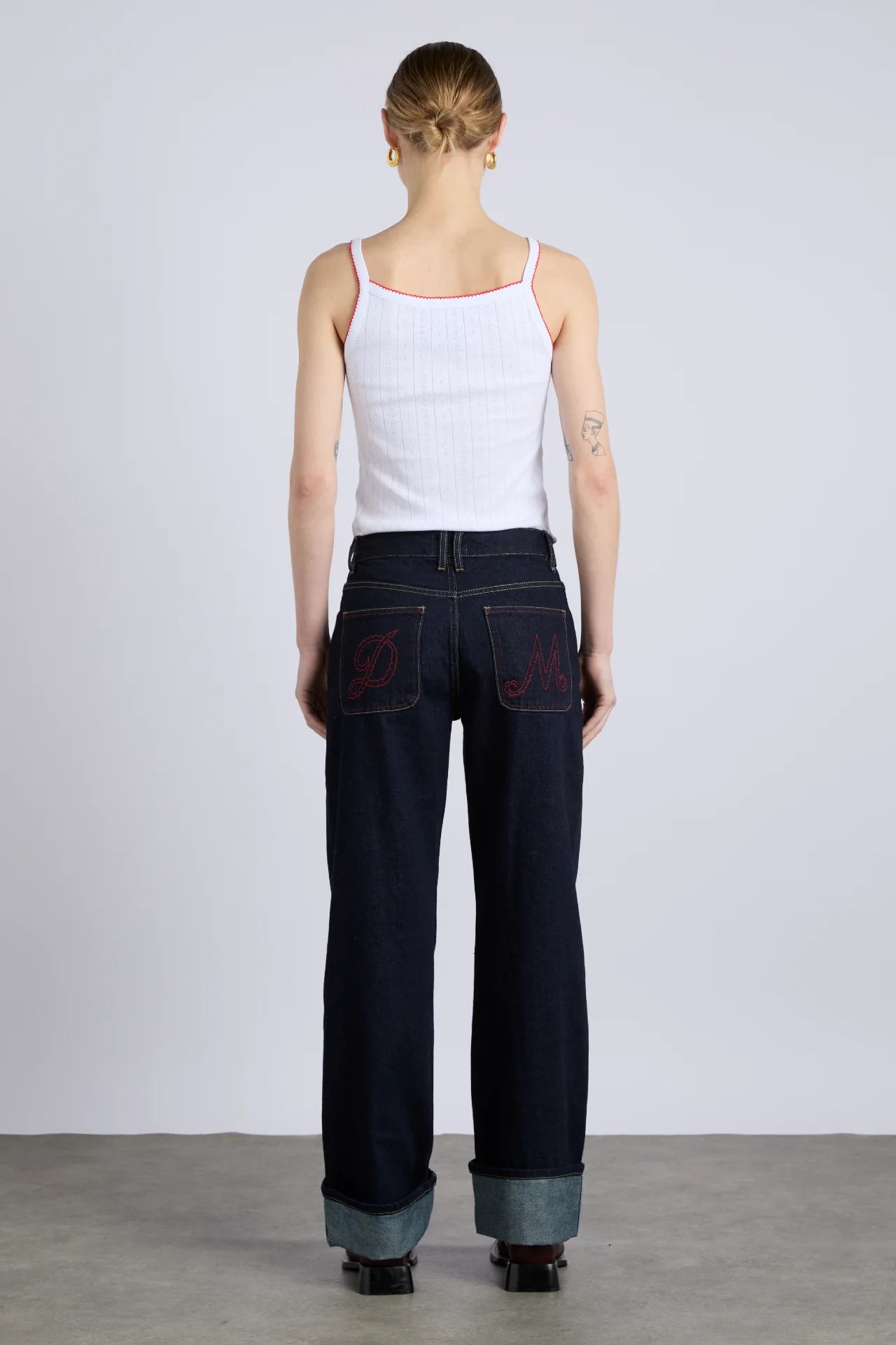 Italian selvedge sylvie jeans with turn up