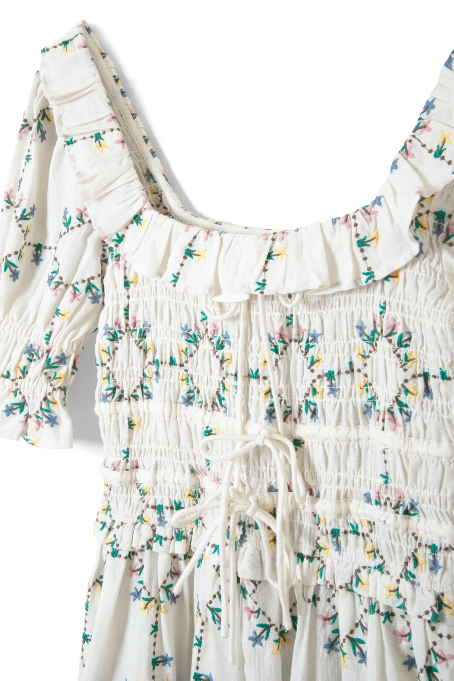 heidi embroidered midi dress