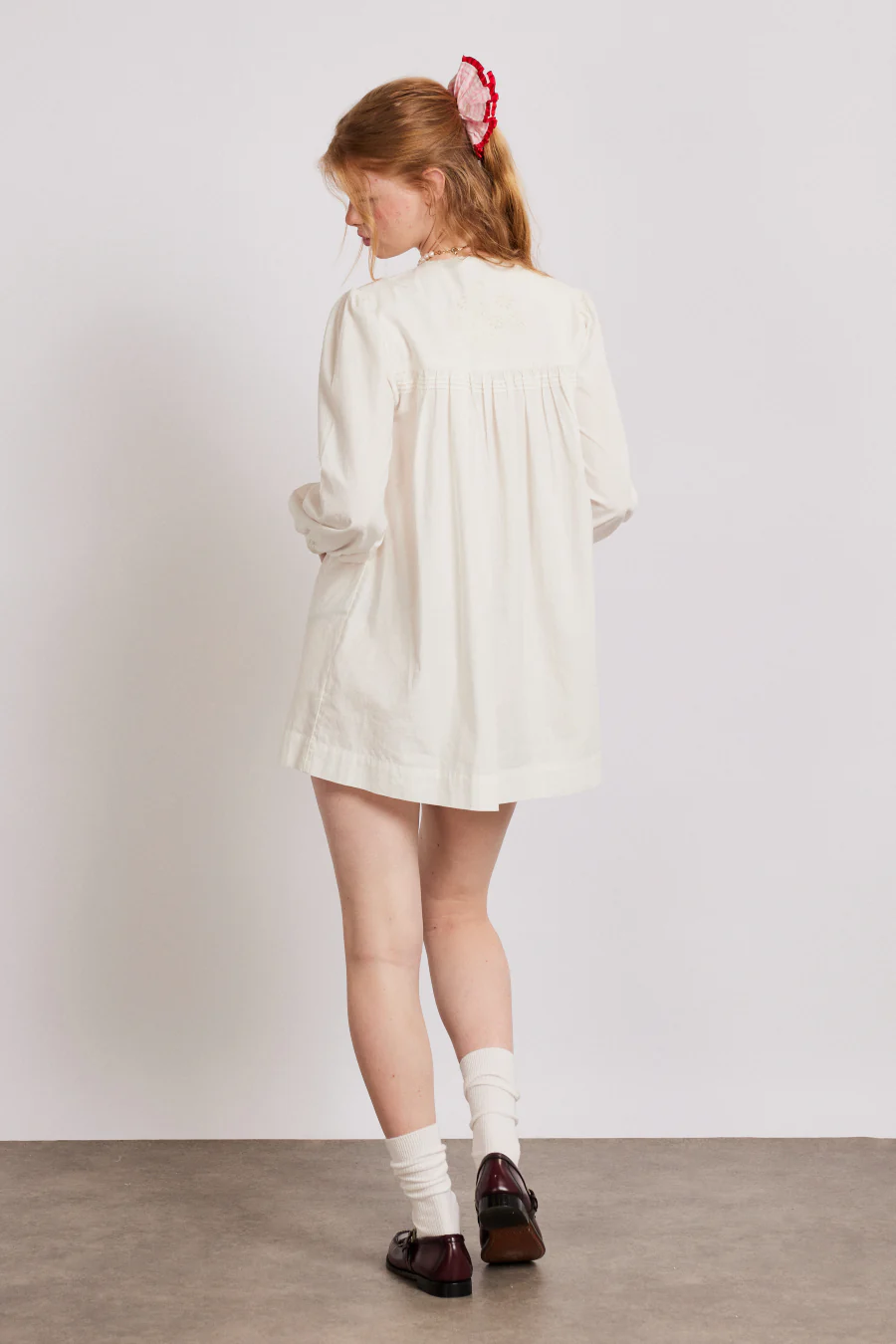 embroidered genevieve mini dress