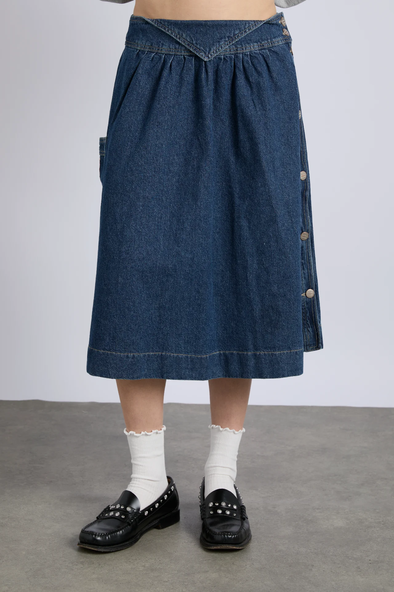 hollis midi skirt - dallas wash