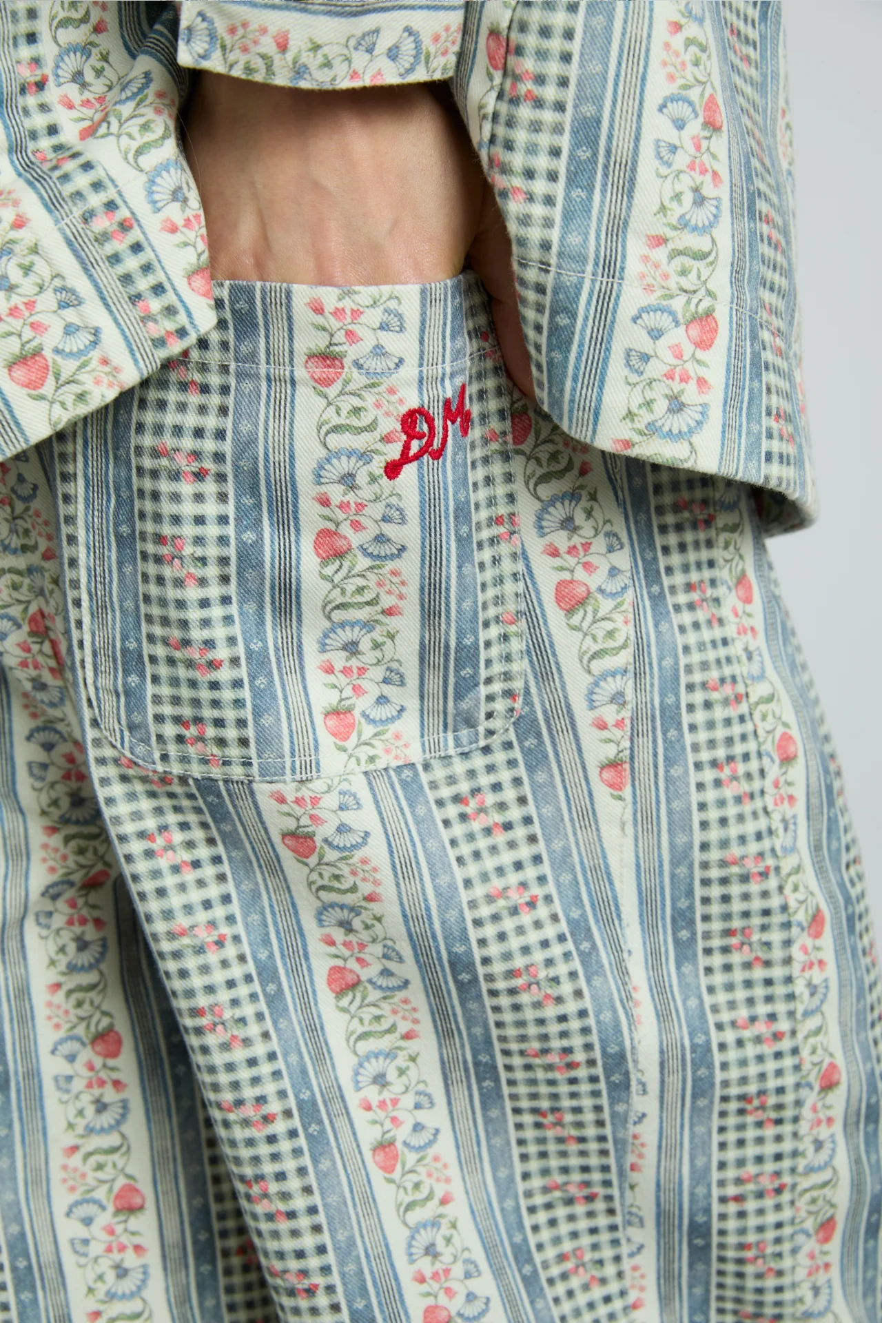 felix twill trouser - wallpaper floral