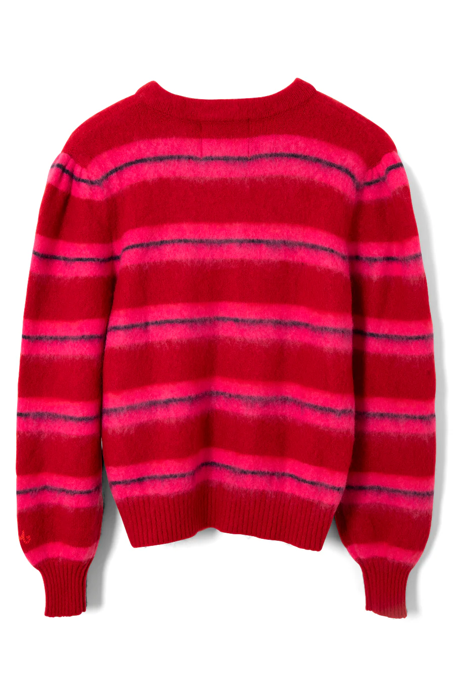 cece stripe cardigan - red & pink stripe