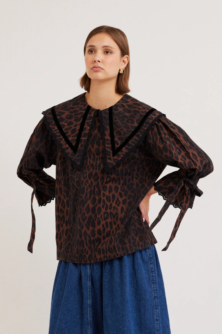candice blouse - leopard