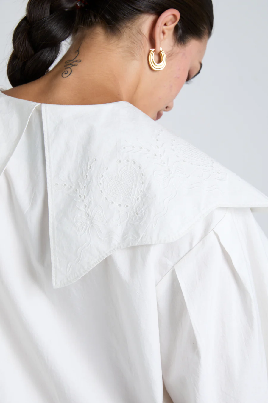 romeo embroidered blouse - white