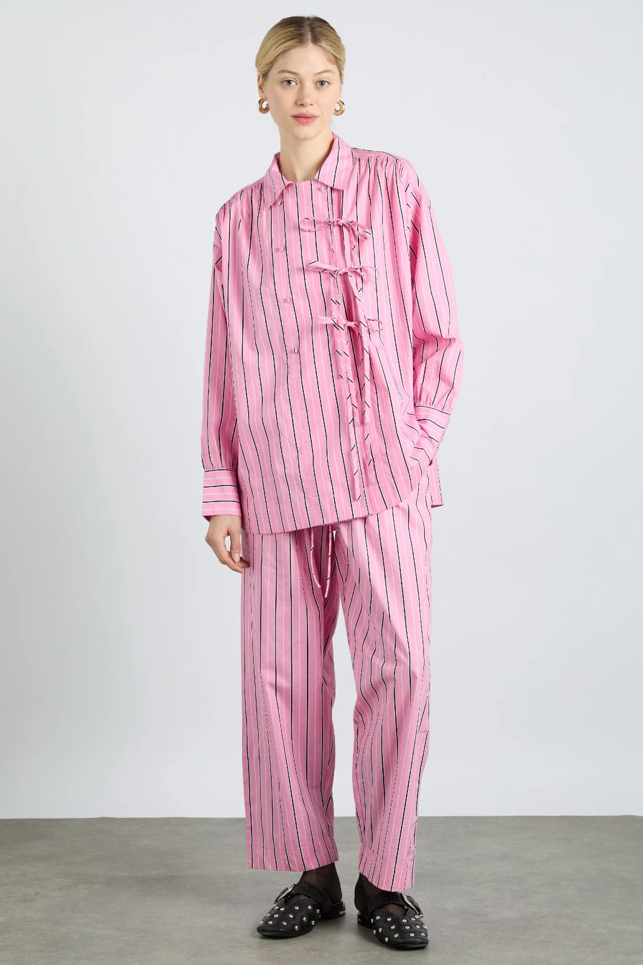 carmy shirt - pink bold stripe