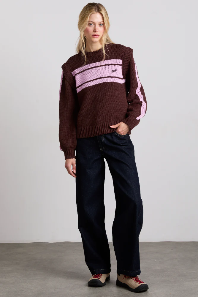 poppy jumper with removable sleeves - burgundy & lilac