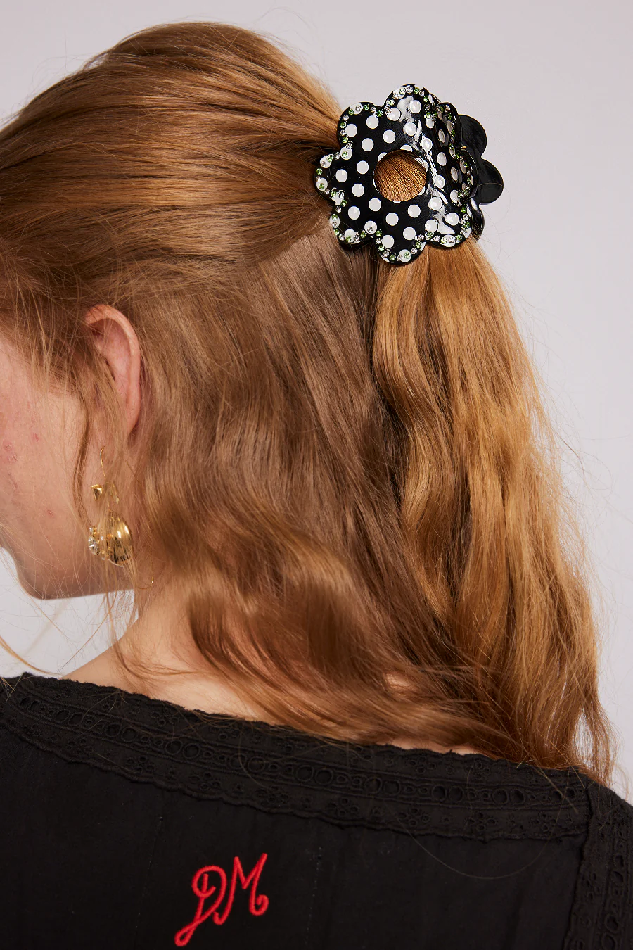 recycled acetate daisy spot hair clip