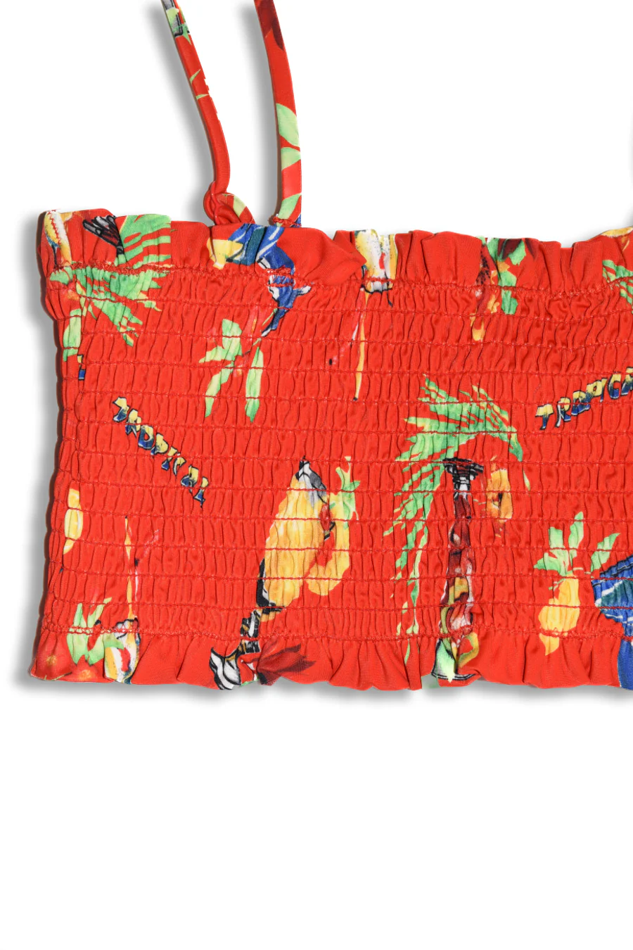 hettie shirred bikini top - cocktails