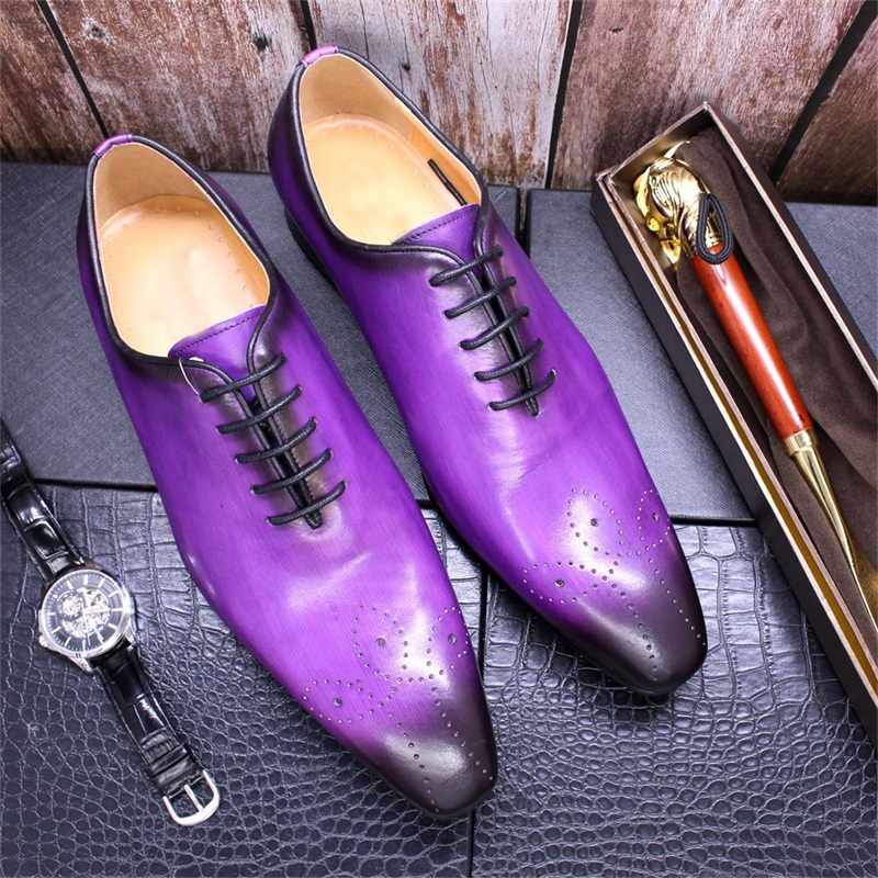 Hand Color Rubbing Business Leather Shoes