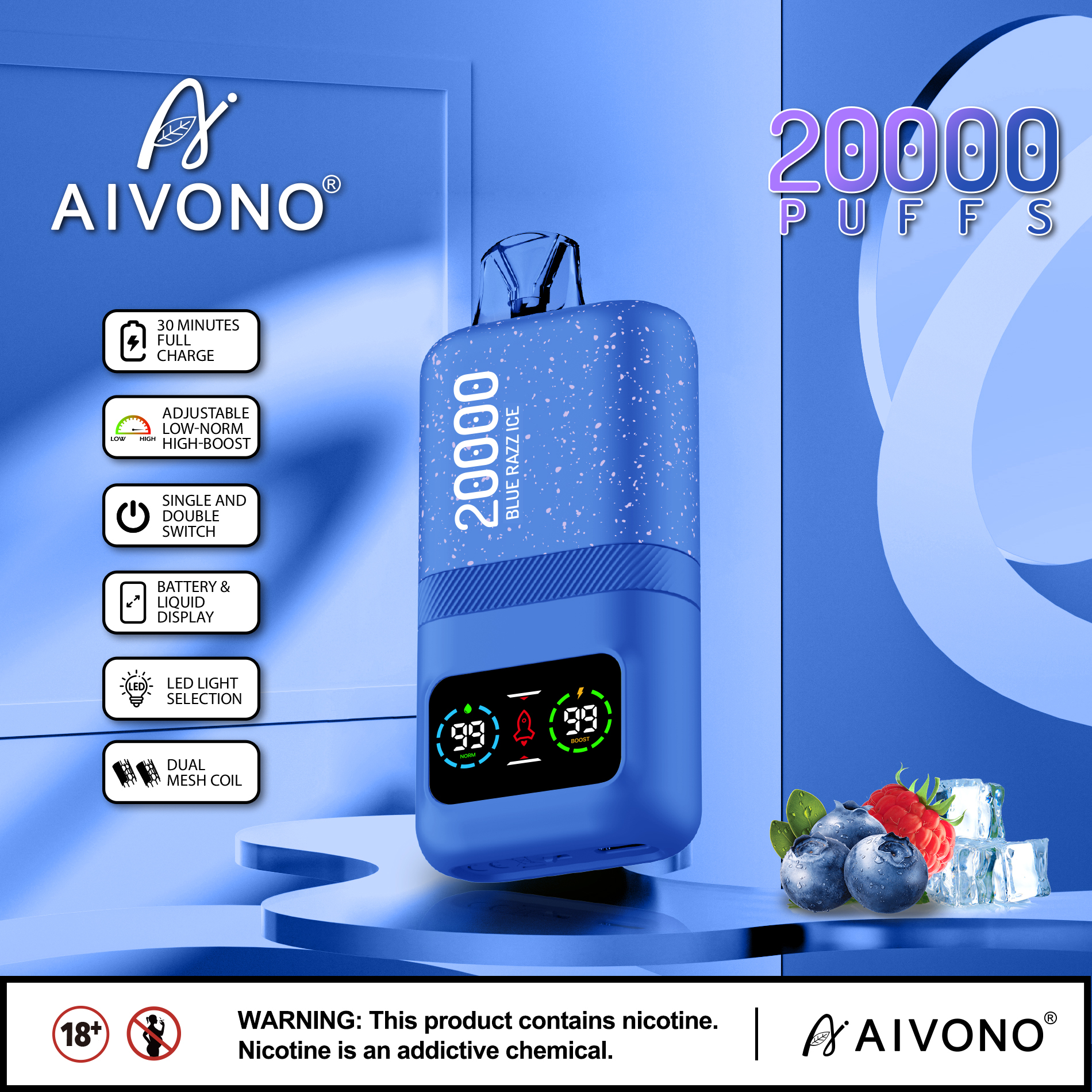 🔥Hot sale🔥AIVNO Magic 20000 Züge Einweg-Vape(5 % Nikotingehalt)