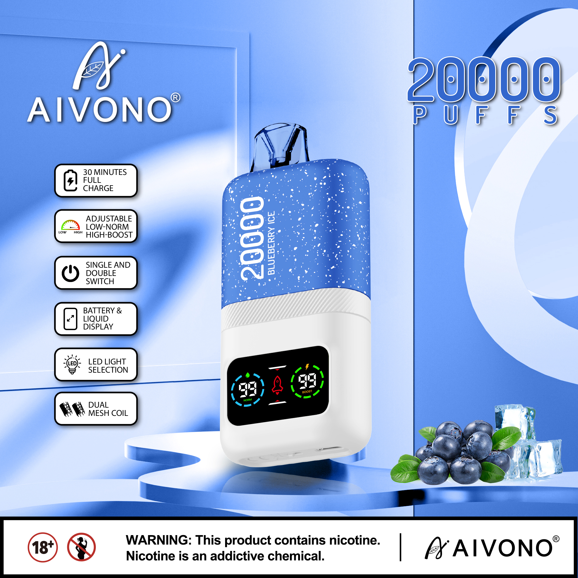 🔥Hot sale🔥AIVNO Magic 20000 Züge Einweg-Vape(5 % Nikotingehalt)