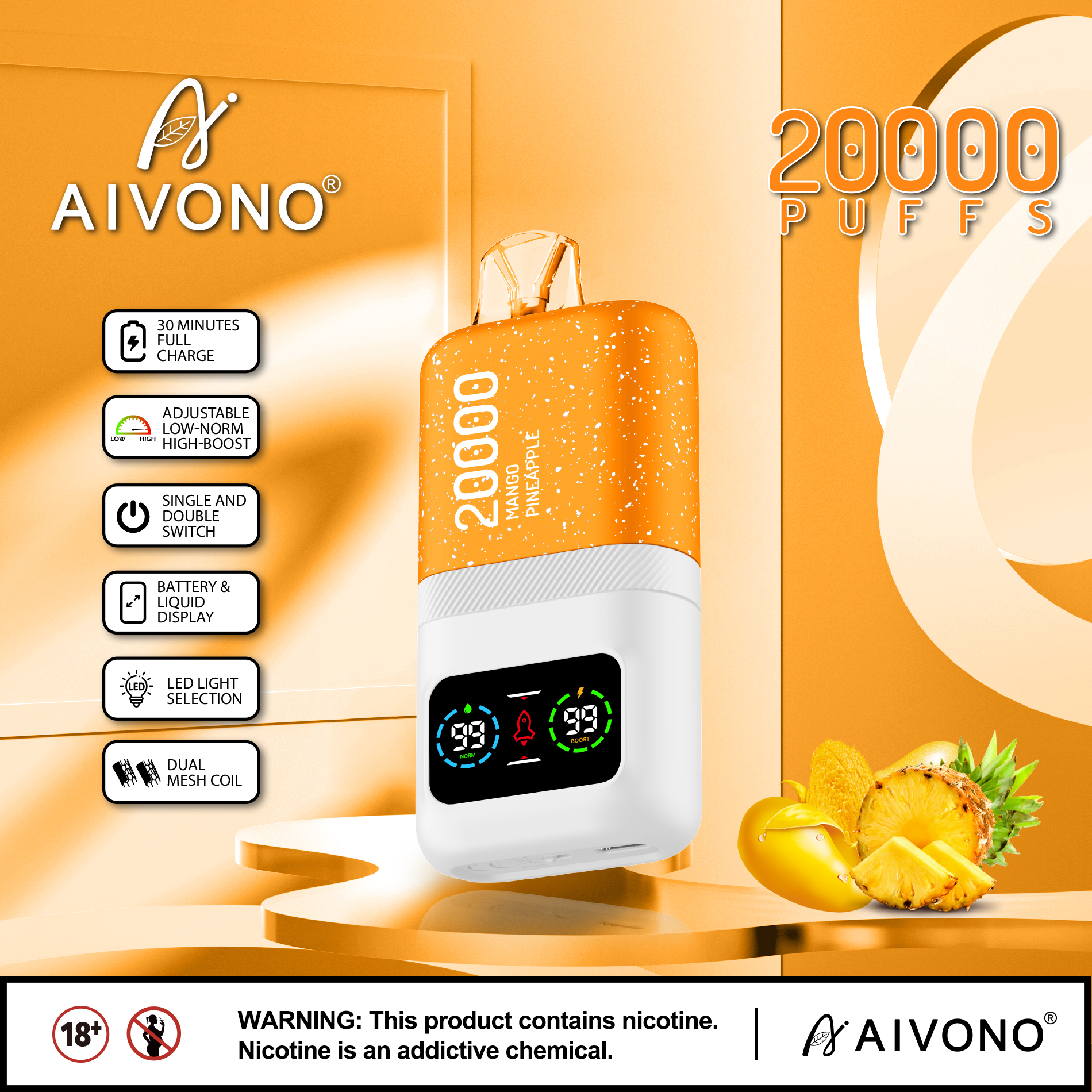 🔥Hot sale🔥AIVNO Magic 20000 Züge Einweg-Vape(5 % Nikotingehalt)