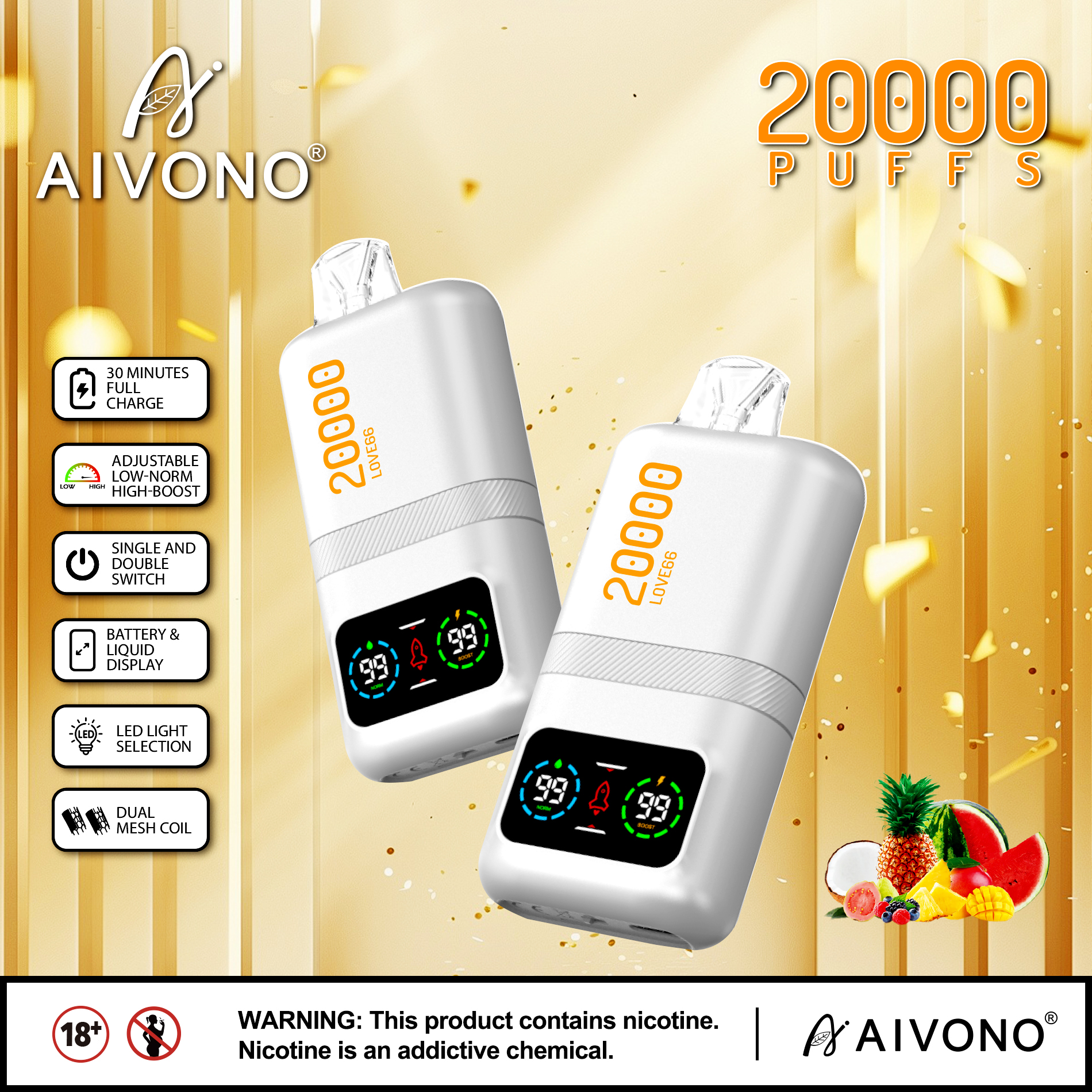 🔥Hot sale🔥AIVNO Magic 20000 Züge Einweg-Vape(5 % Nikotingehalt)