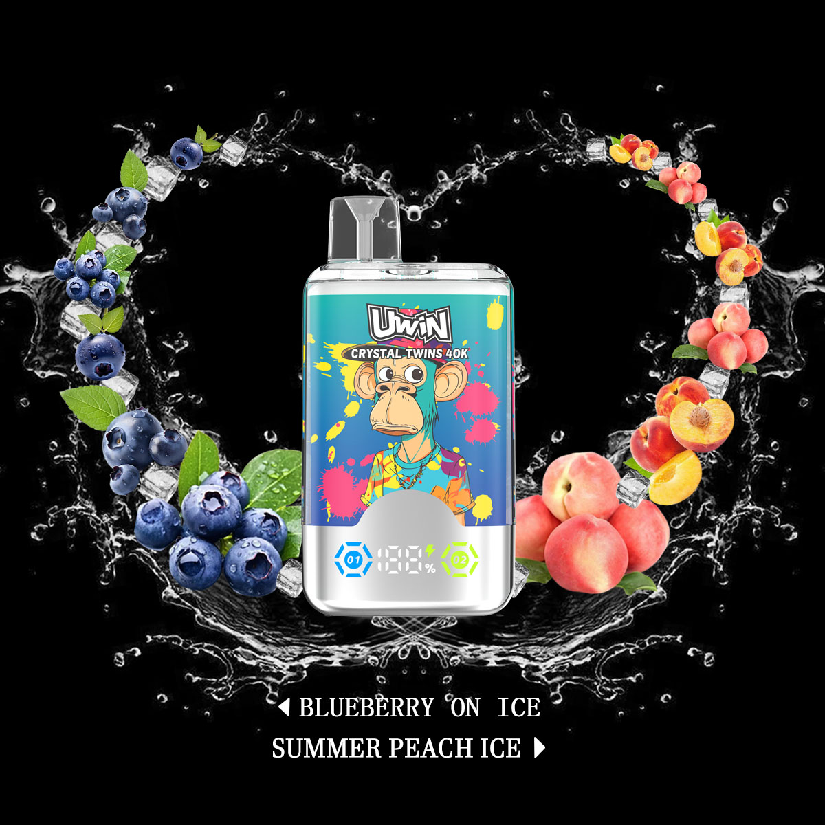 Uwin-Twins Crystal 40000 PUFFS (5 % Nicotine)