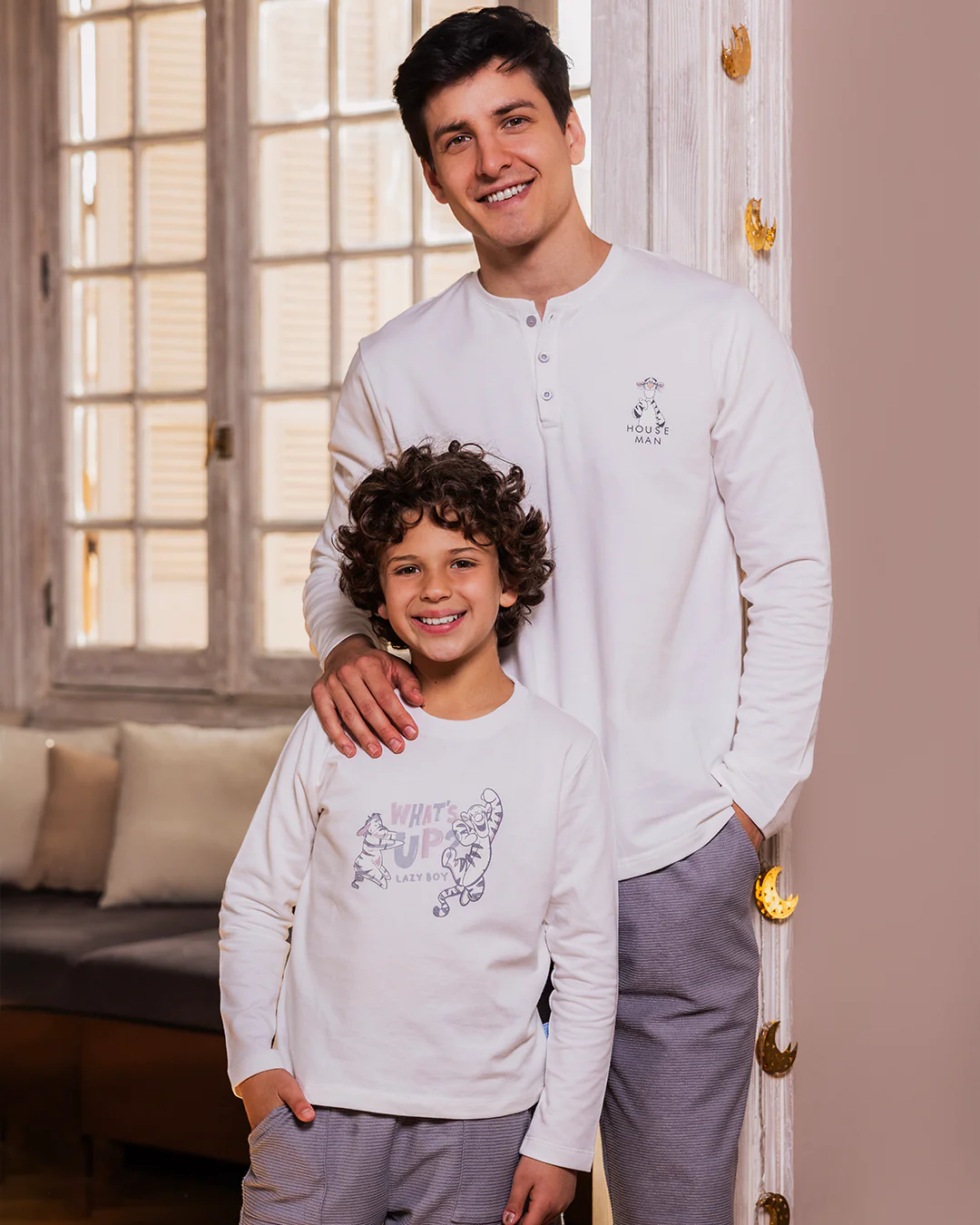 What's Up Lazy Boy بيجاما أولادي كُم طويل