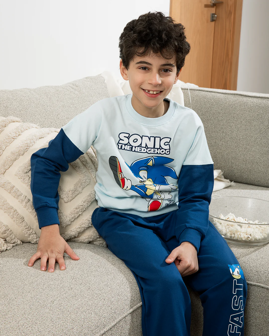 Sonic Boyبيجاما اولادي ديزني كم طويل *بنطلون