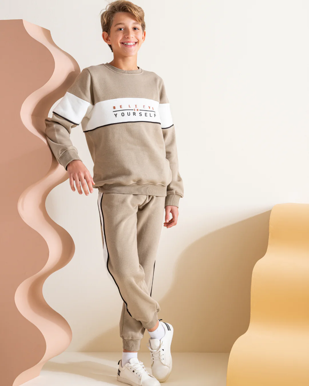 Belive  in your self بيجاما اولادي ميلتون قصات