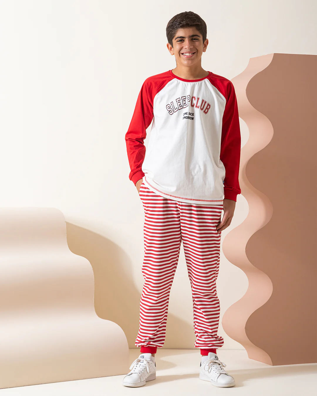 Sleep Club بيجاما اولادي كم طويل قطن * فسمر ميلتون