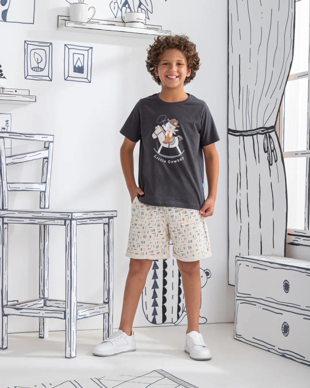 Little Cowboy   بيجاما اولادي نص كم