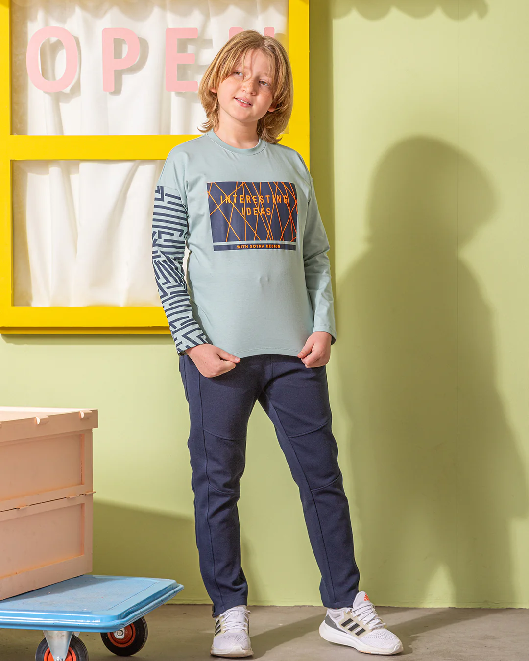 INTERSTING IDEAS بيجامة اولادي وسط خريفي