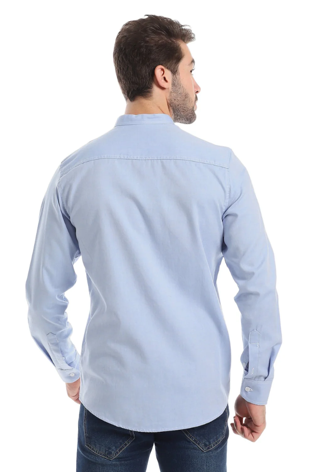 Modish Mandarin Collar Button Down Shirt