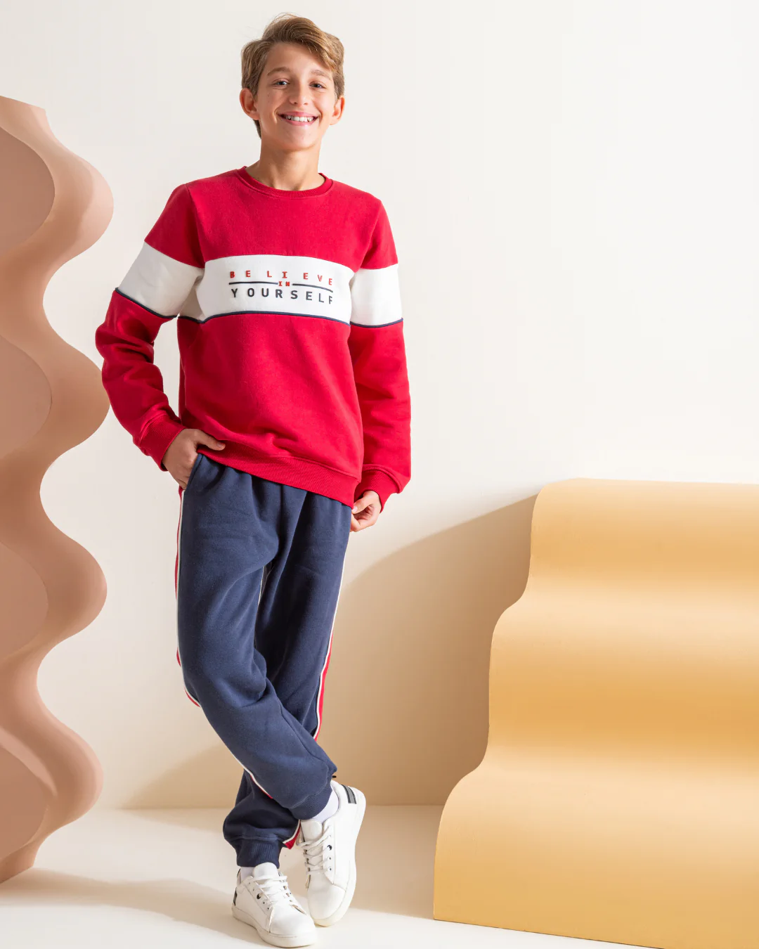 Belive  in your self بيجاما اولادي ميلتون قصات