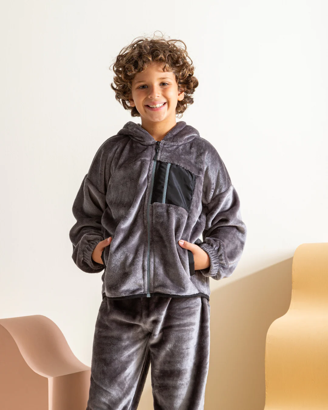 بيجاما اطفالي اولادي بكابيشون وسوستة بولار * وتر برووف