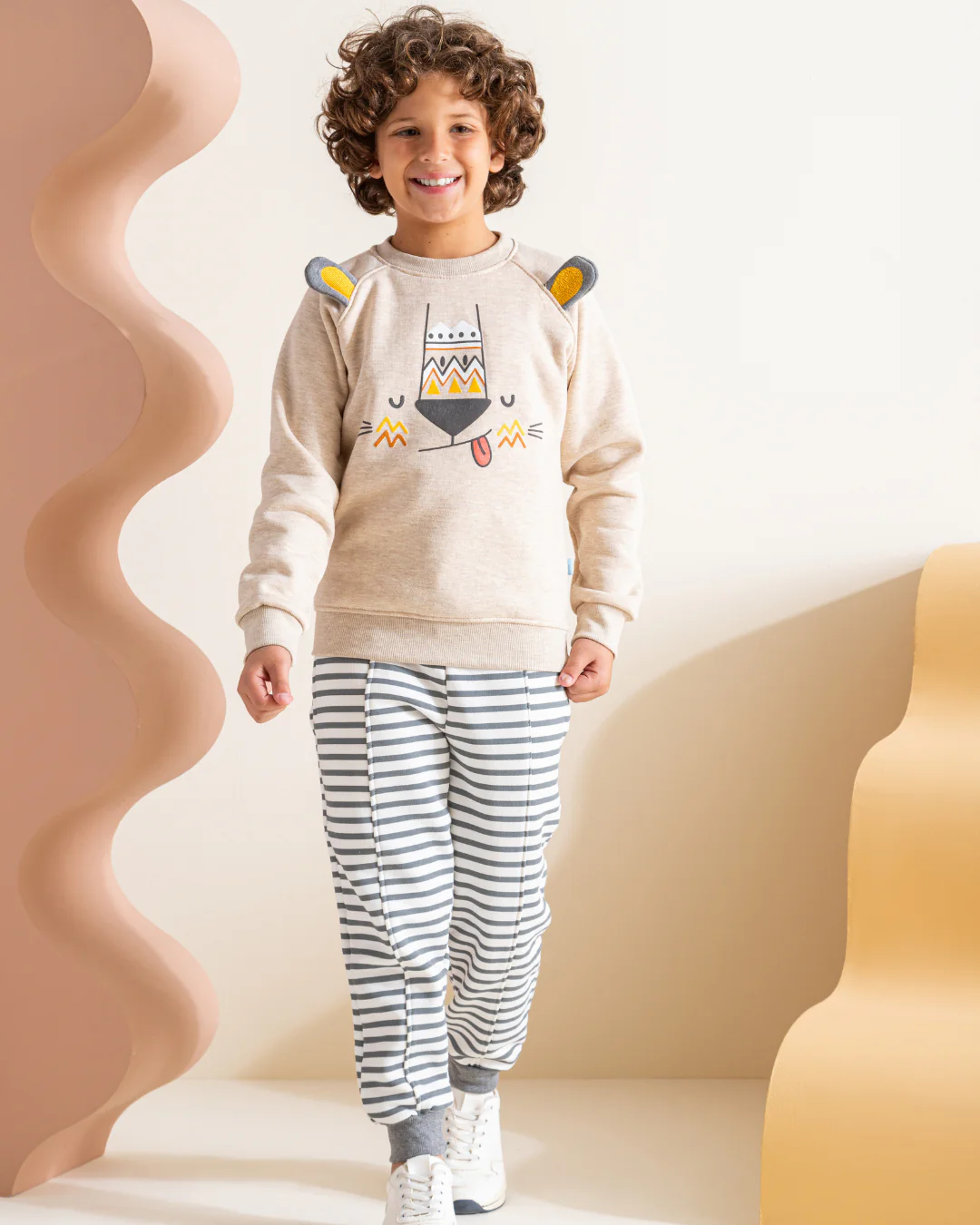 Lion بيجامة اطفالي اولادي ميلتون سادة فميلتون سترايب