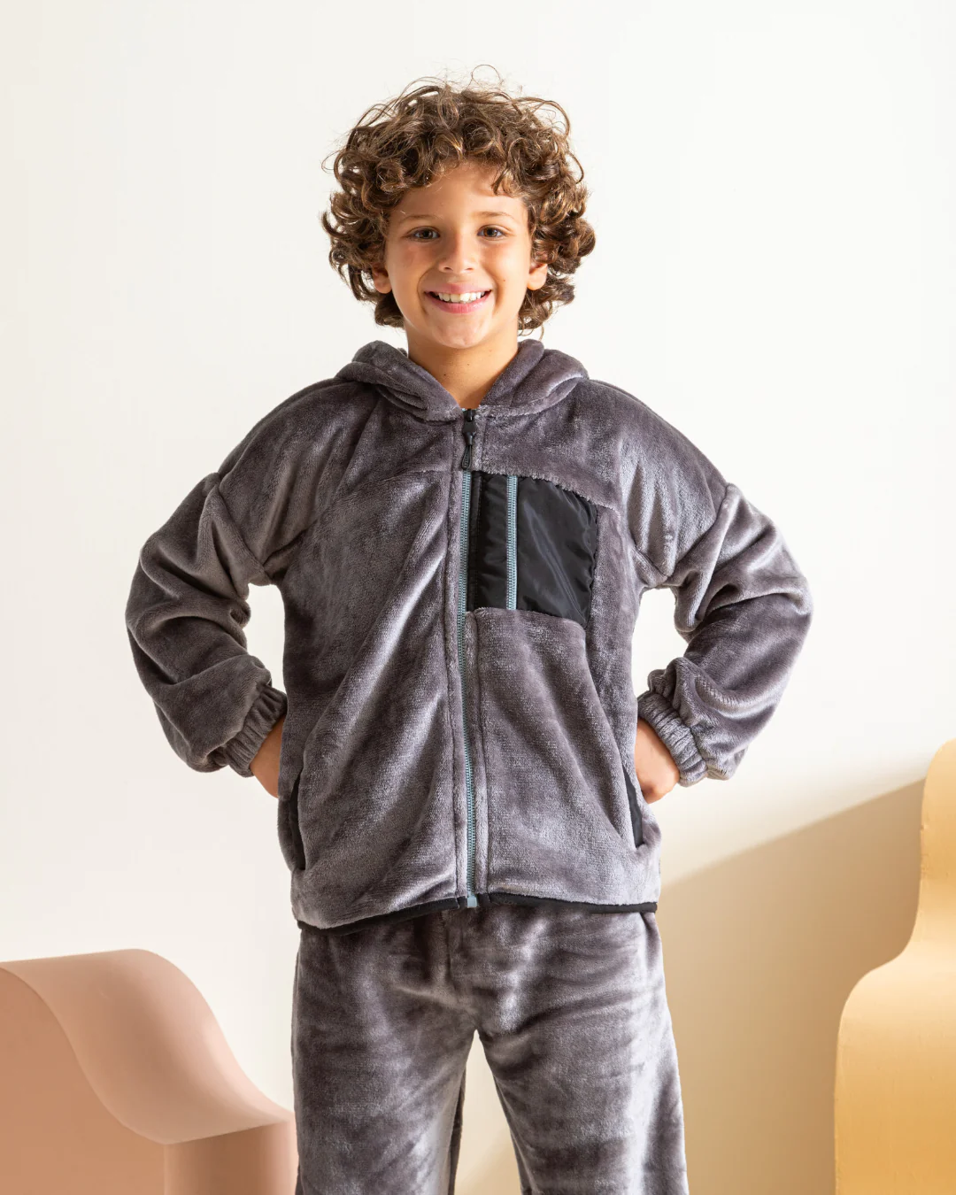 بيجاما اطفالي اولادي بكابيشون وسوستة بولار * وتر برووف