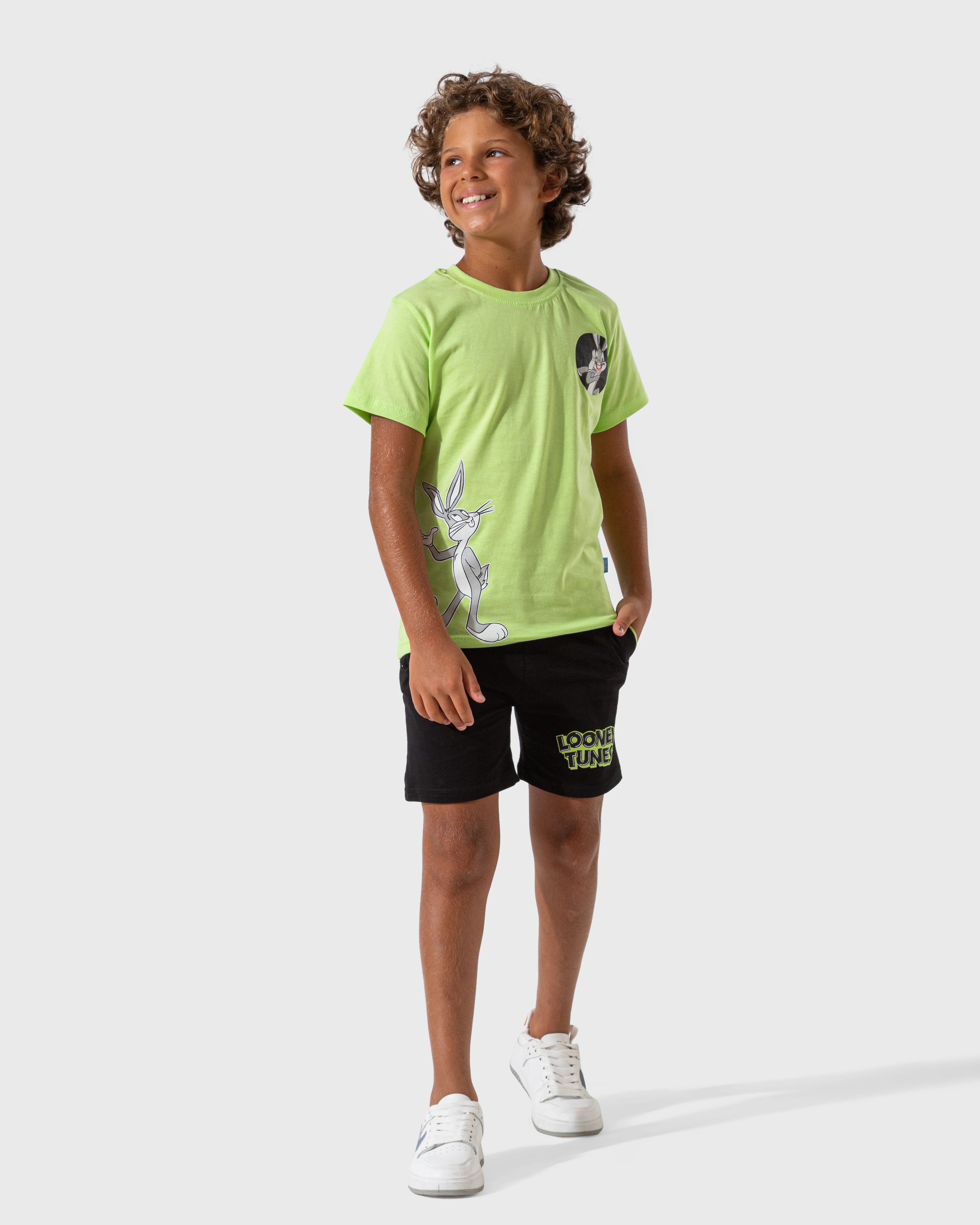 Bugs Bunny بيجاما اطفالي اولادي نص كم وشورت قطن