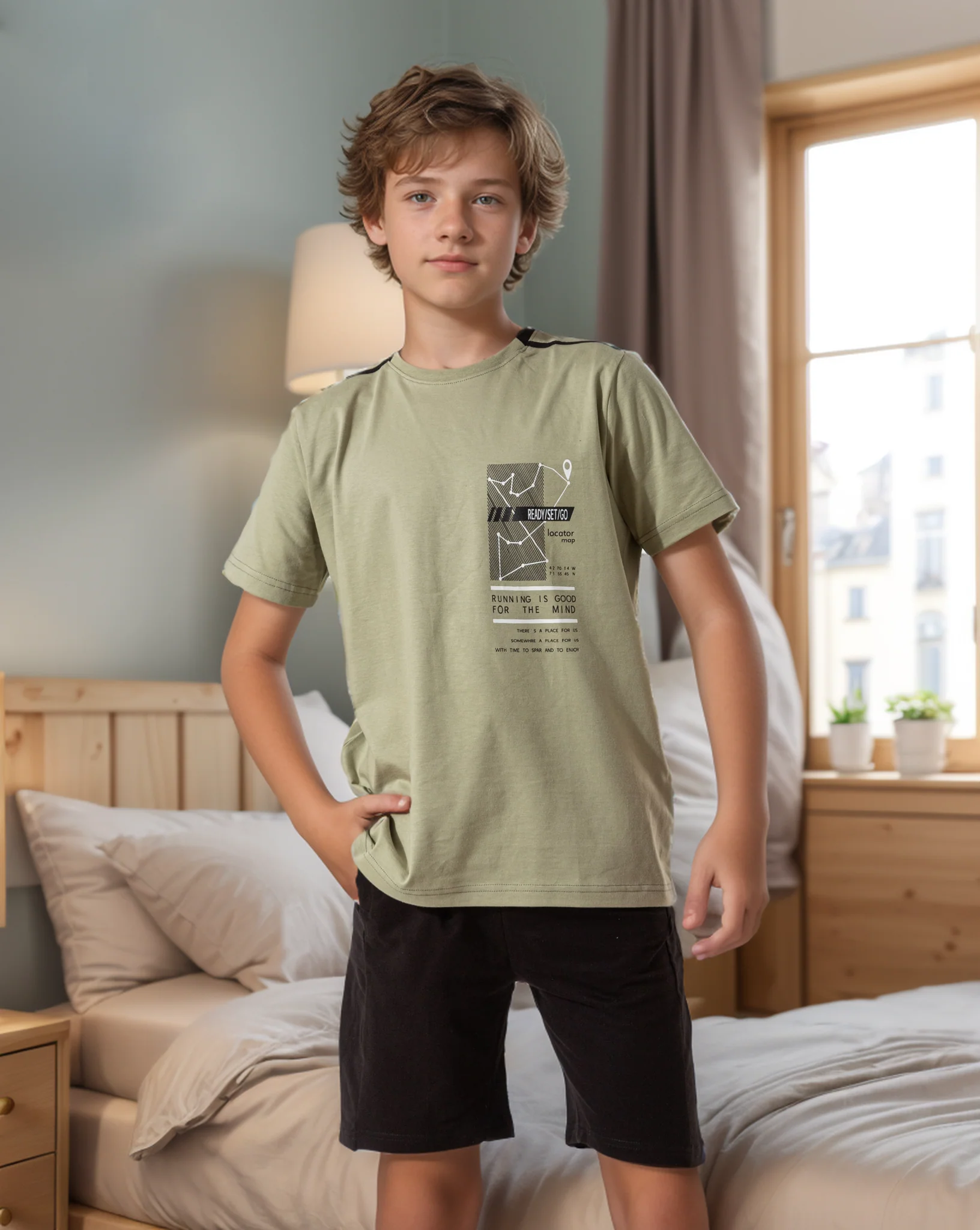 Racing بيجاما أولادي نُص كُم