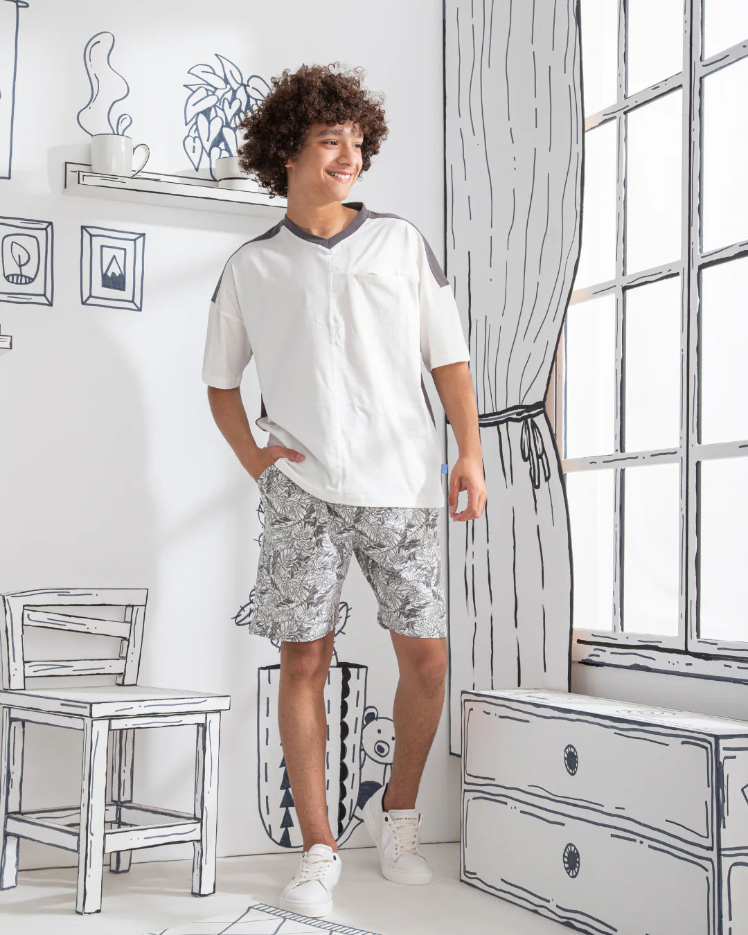 Tropicals بيجاما اولادي نص كم وشورت