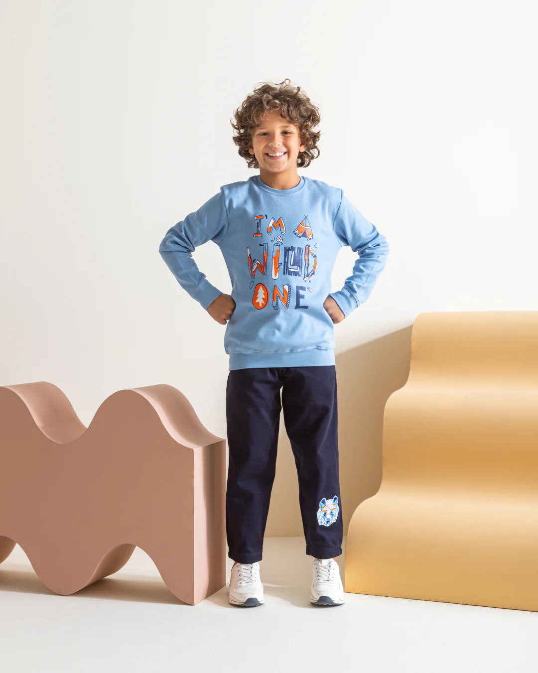 Wild  بيجامه اولادي طقم طباعة انترلوك