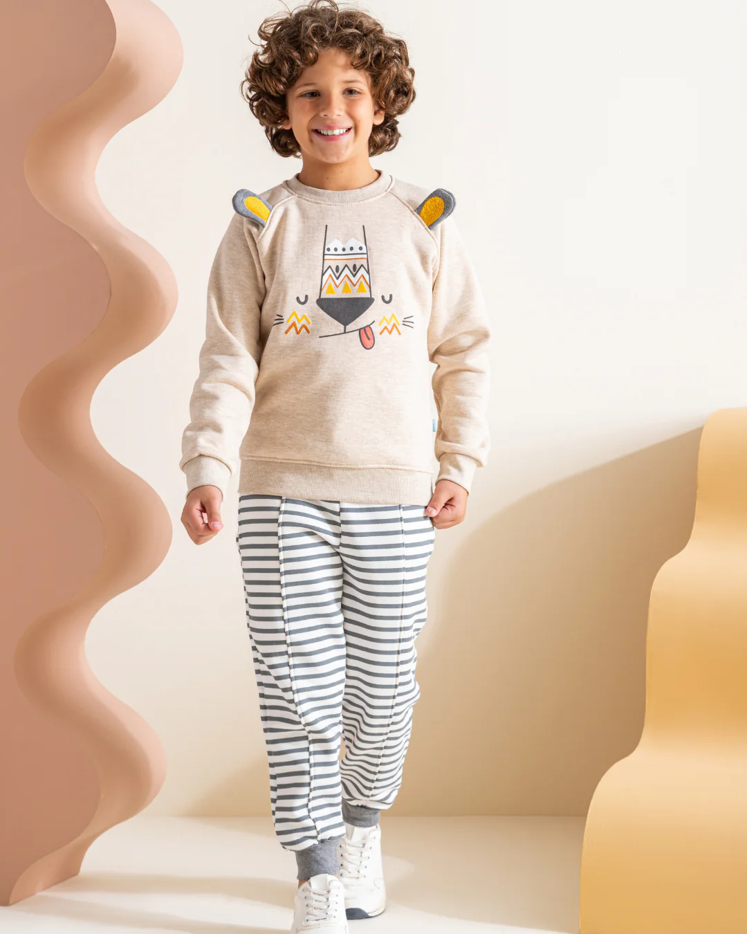 Lion بيجامة اطفالي اولادي ميلتون سادة فميلتون سترايب