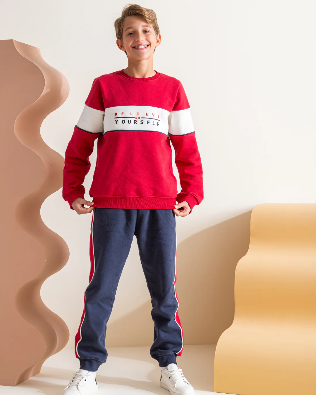 Belive  in your self بيجاما اولادي ميلتون قصات