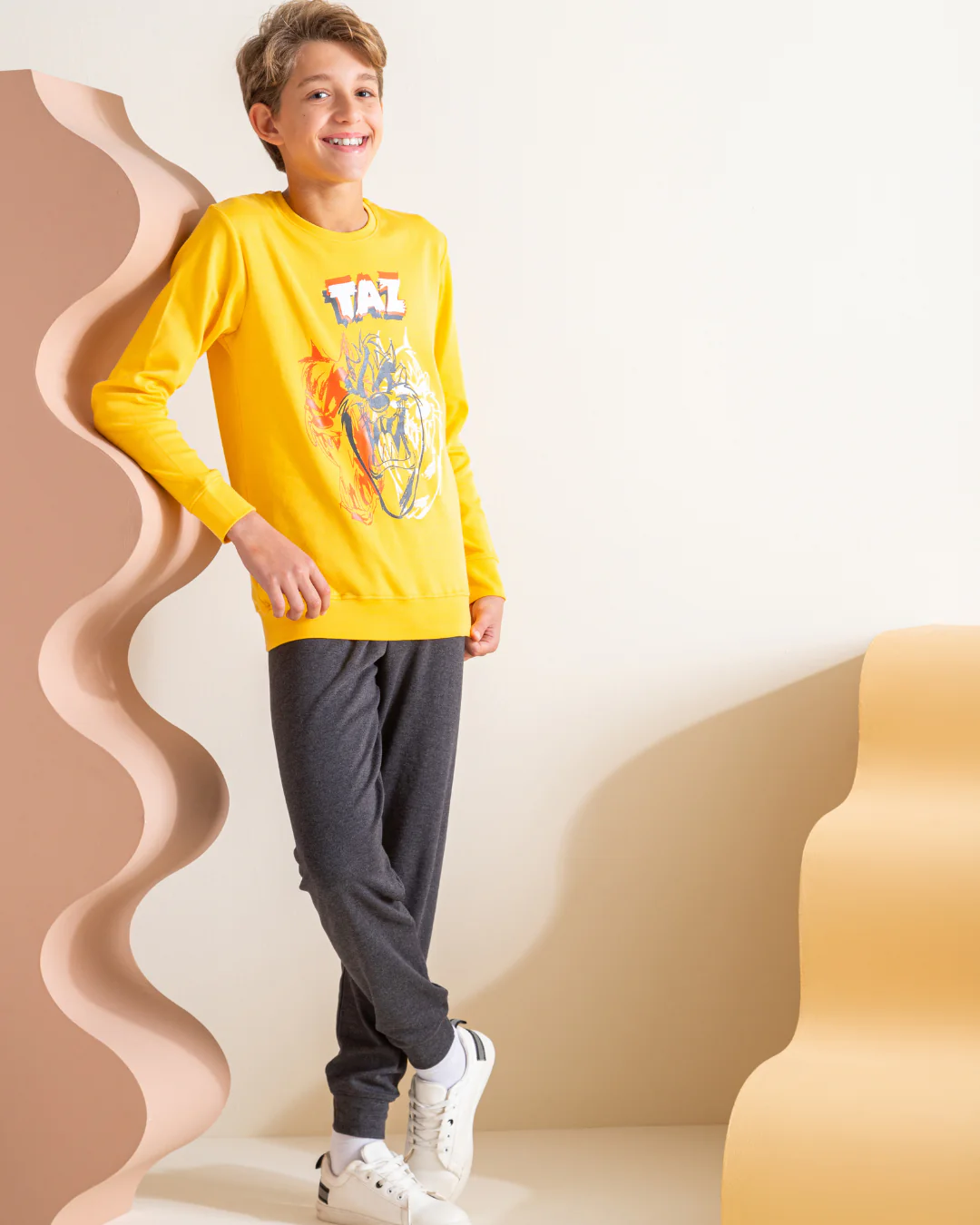 Taz بيجامه اولادي طباعة انترلوك