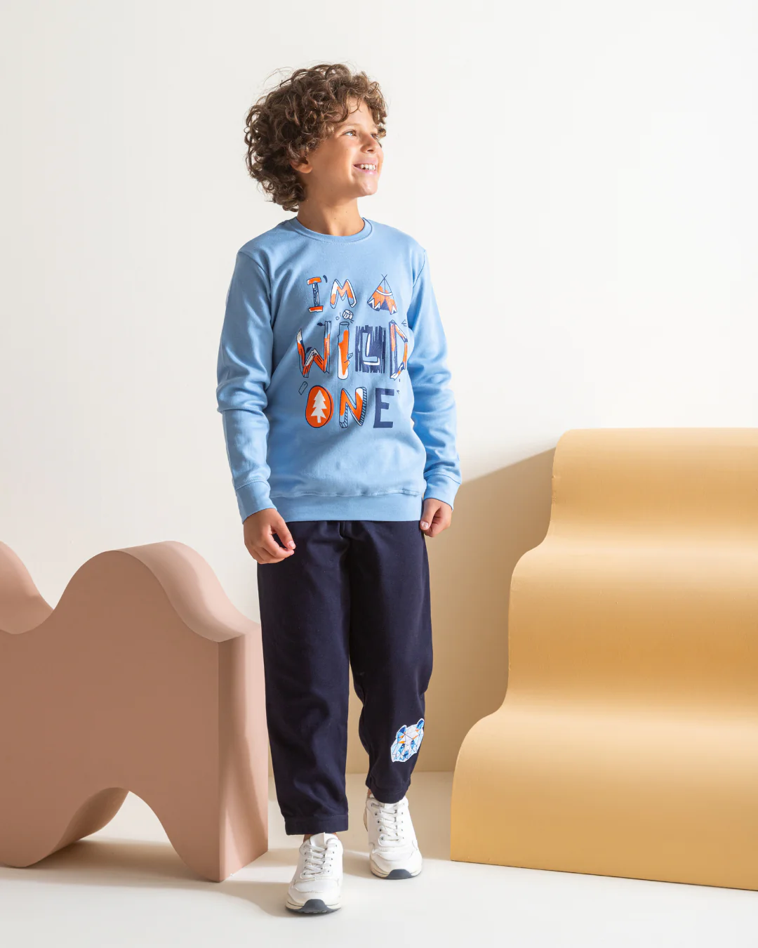 Wild  بيجامه اولادي طقم طباعة انترلوك