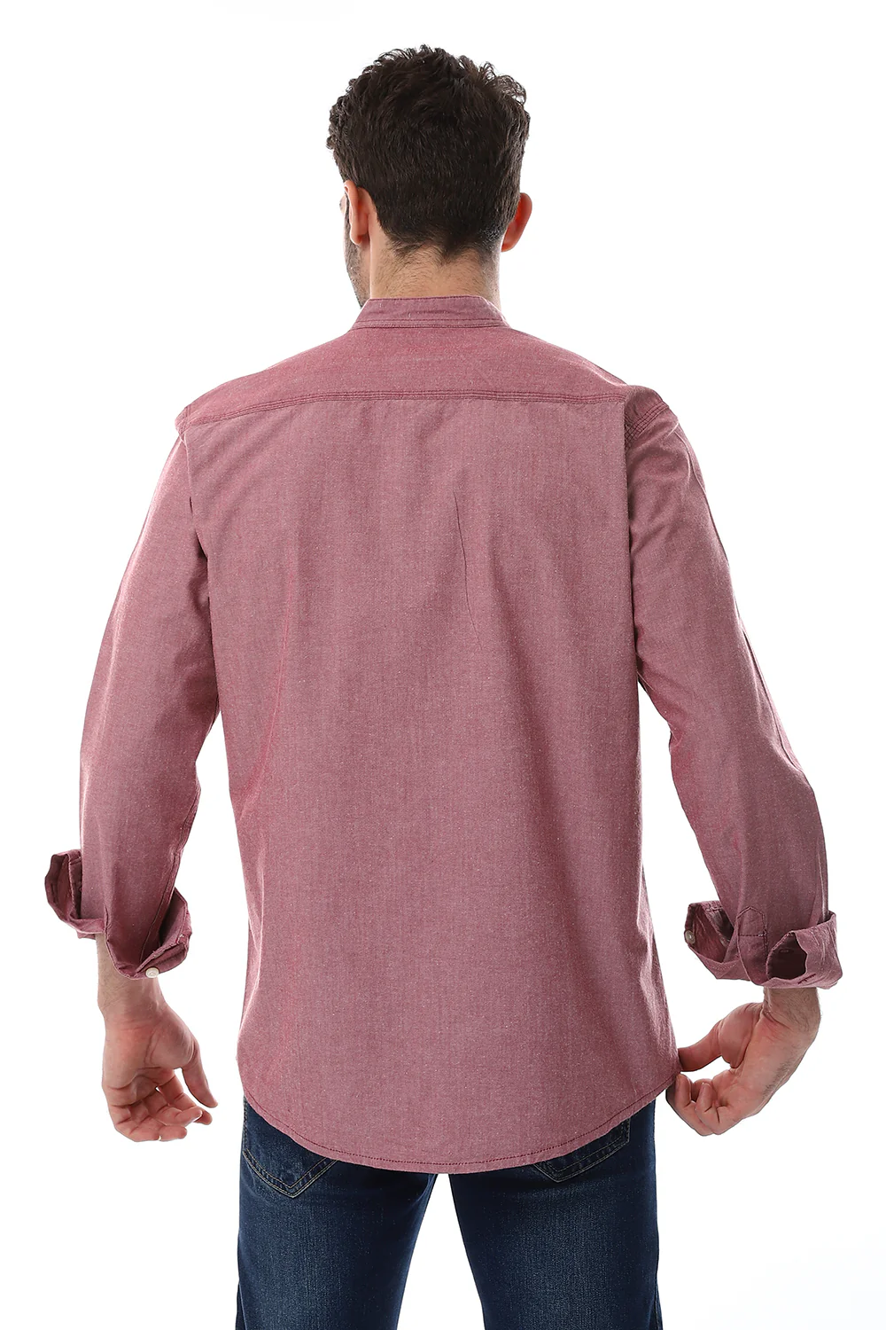 Modish Mandarin Collar Button Down Shirt