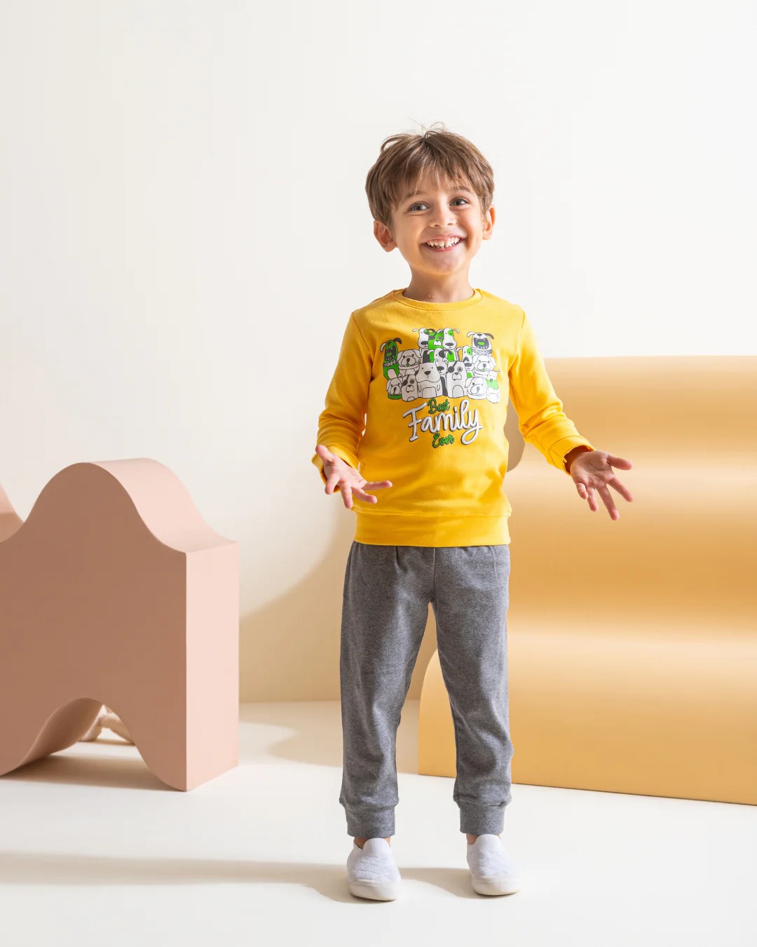 Best Family بيجامه اولادي طقم طباعة  انترلوك