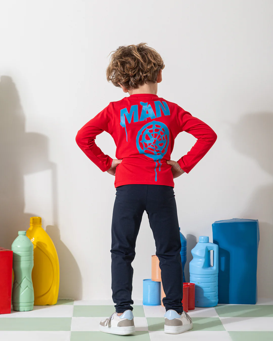 MARVY Spider man  بيجامة اولادي وسط خريفي احمر