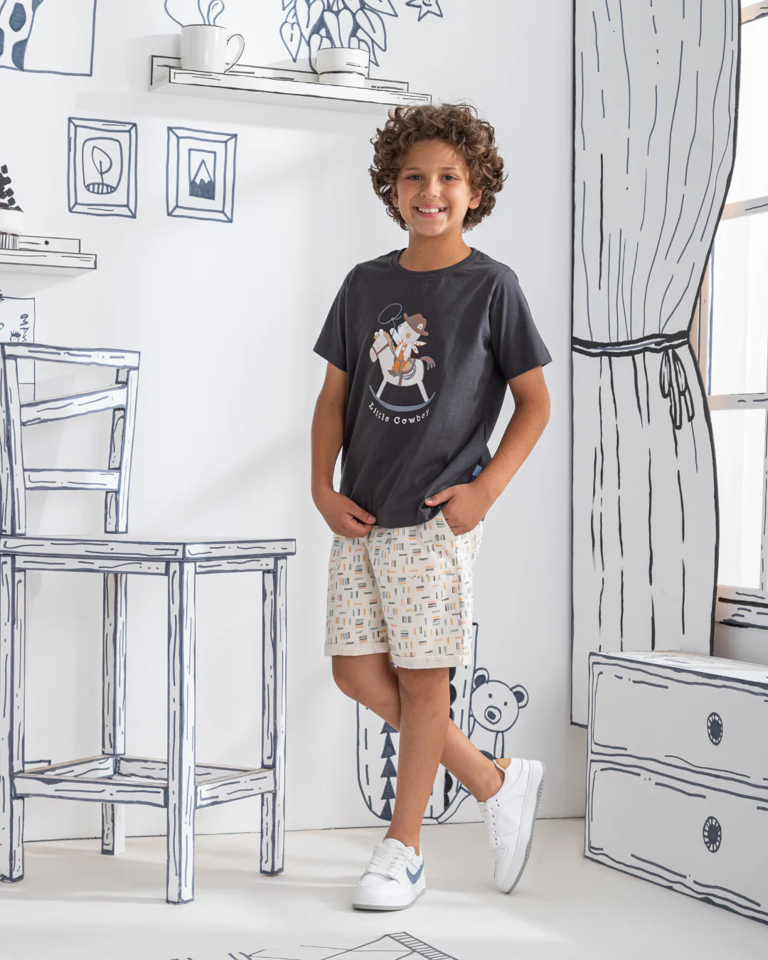 Little Cowboy   بيجاما اولادي نص كم